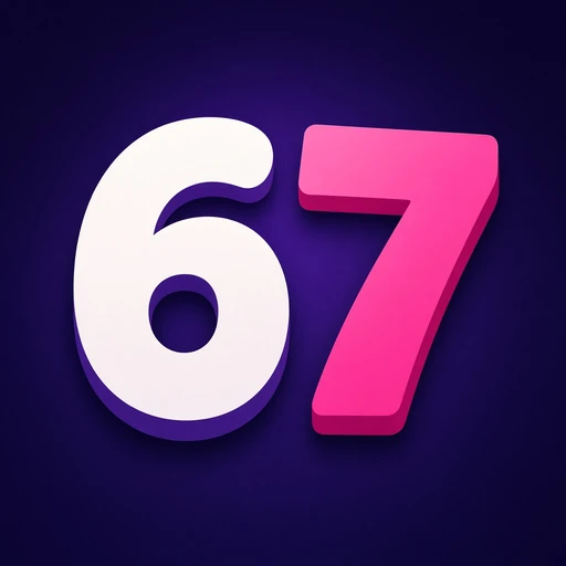 Иконка Six Seven: цифры 67